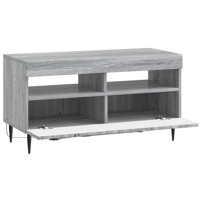 Cabinet TV cu LED Sonoma gri Lemn prelucrat WALTI
