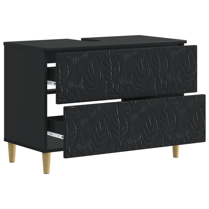 Dulap pentru Chiuveta de Baie DELFT Negru 82 x 41 x 59 cm - WALTI WALTI