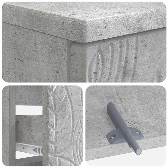 Dulap pentru Chiuveta de Baie DELFT Gri Beton 82 x 41 x 59 cm - WALTI WALTI