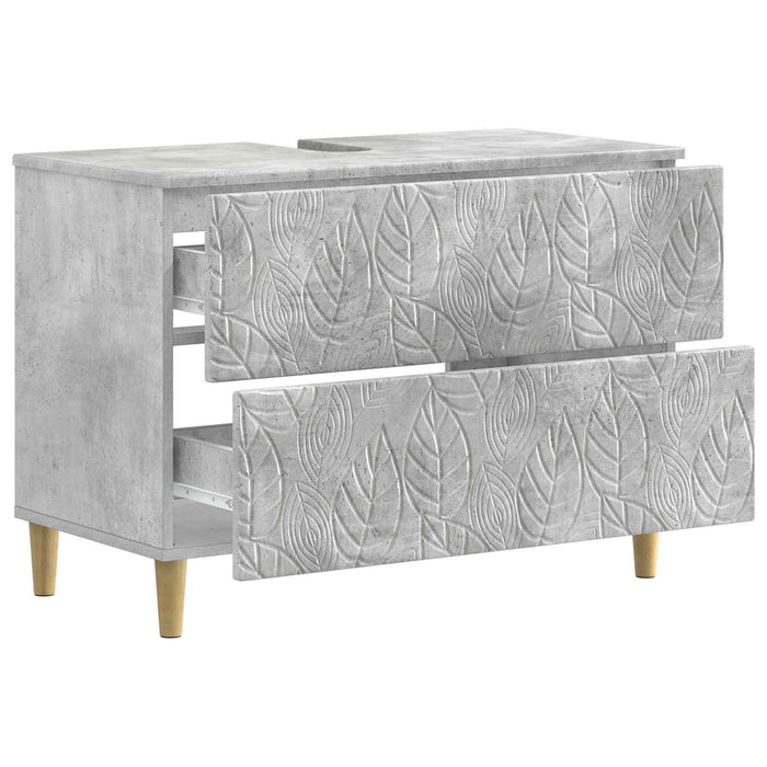Dulap pentru Chiuveta de Baie DELFT Gri Beton 82 x 41 x 59 cm - WALTI WALTI