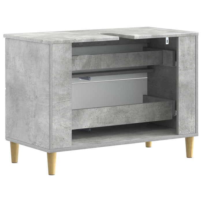 Dulap pentru Chiuveta de Baie DELFT Gri Beton 82 x 41 x 59 cm - WALTI WALTI