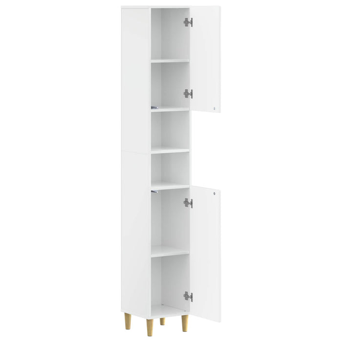 Cabinet de Baie cu Raft Deschis DELFT Alb foarte lucios WALTI
