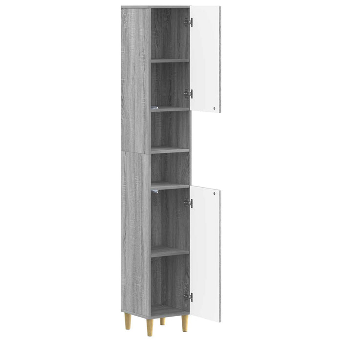 Cabinet de Baie cu Raft Deschis DELFT Sonoma gri WALTI