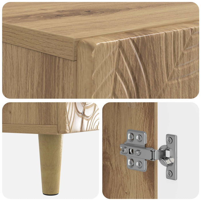 Cabinet de Baie cu Raft Deschis DELFT Stejar Artizanal WALTI