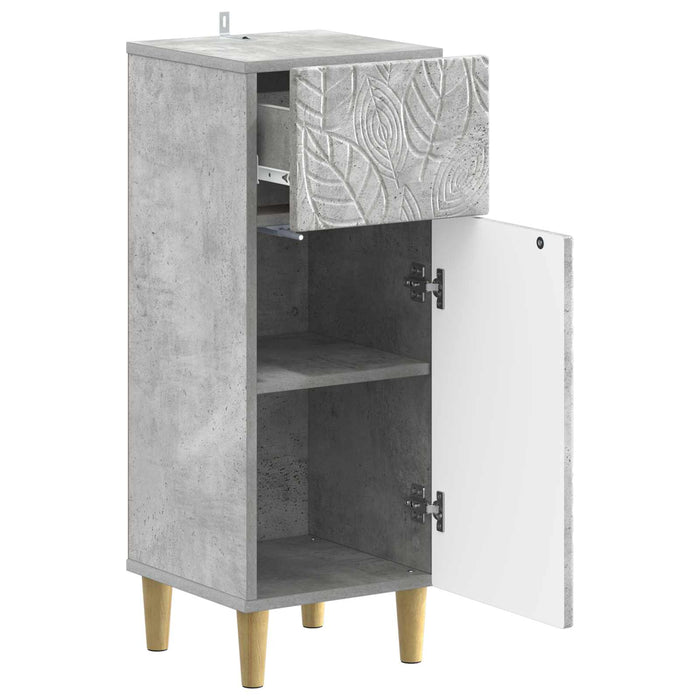 Dulap de Depozitare pentru Baie DELFT Gri Beton 30 x 31 x 80 cm WALTI