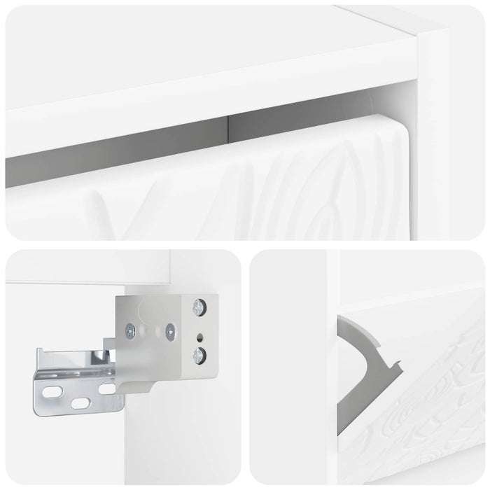 Dulap pentru pantofi montat pe perete DELFT 71 x 17 x 43 cm Alb WALTI