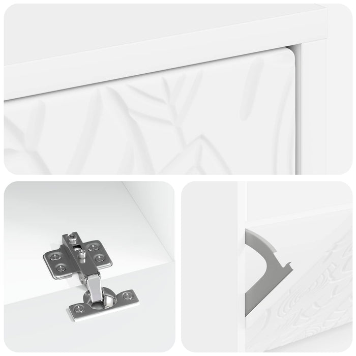 Dulap pentru pantofi DELFT 78 x 24 x 103 cm Lemn prelucrat Alb WALTI