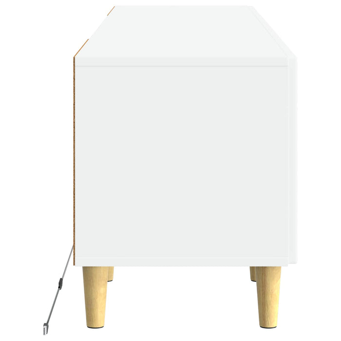 Cabinet TV cu LED Alb Lemn prelucrat WALTI