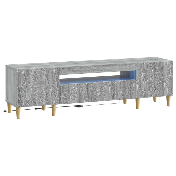 Cabinet TV cu LED Sonoma gri Lemn prelucrat WALTI