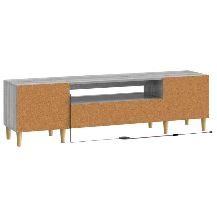 Cabinet TV cu LED Sonoma gri Lemn prelucrat WALTI