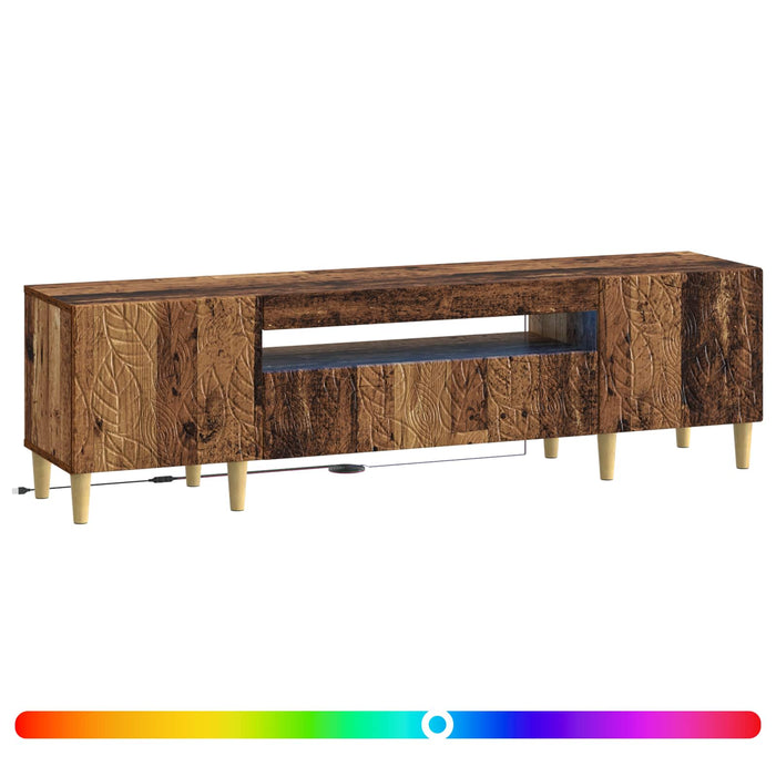 Cabinet TV cu LED Lemn vechi Lemn prelucrat WALTI