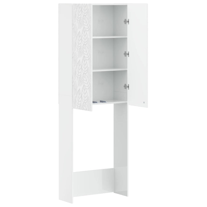 Dulap pentru toaletă DELFT Alb foarte lucios 66 x 25,5 x 190 cm WALTI