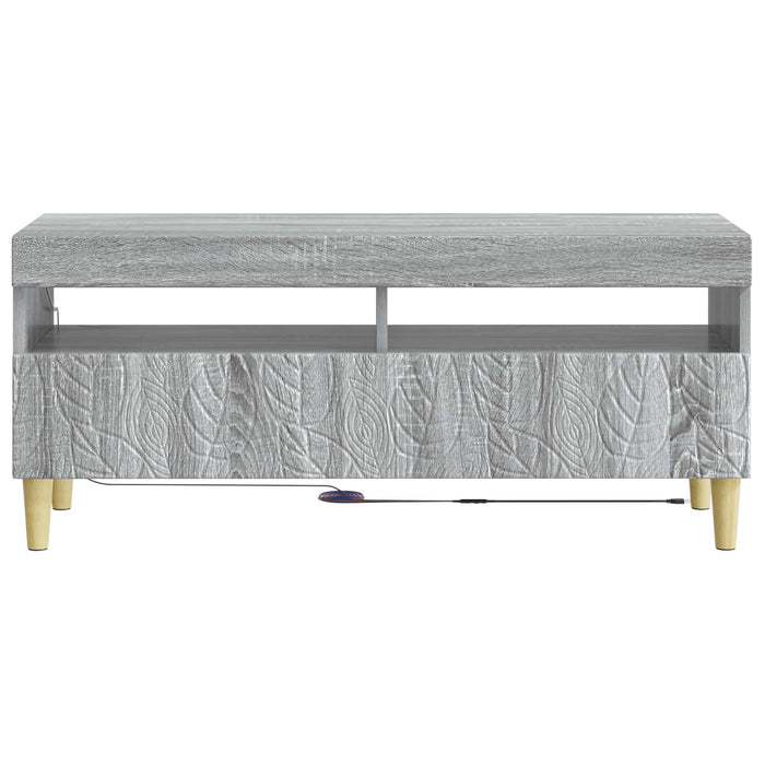 Cabinet TV cu LED Sonoma gri Lemn prelucrat WALTI