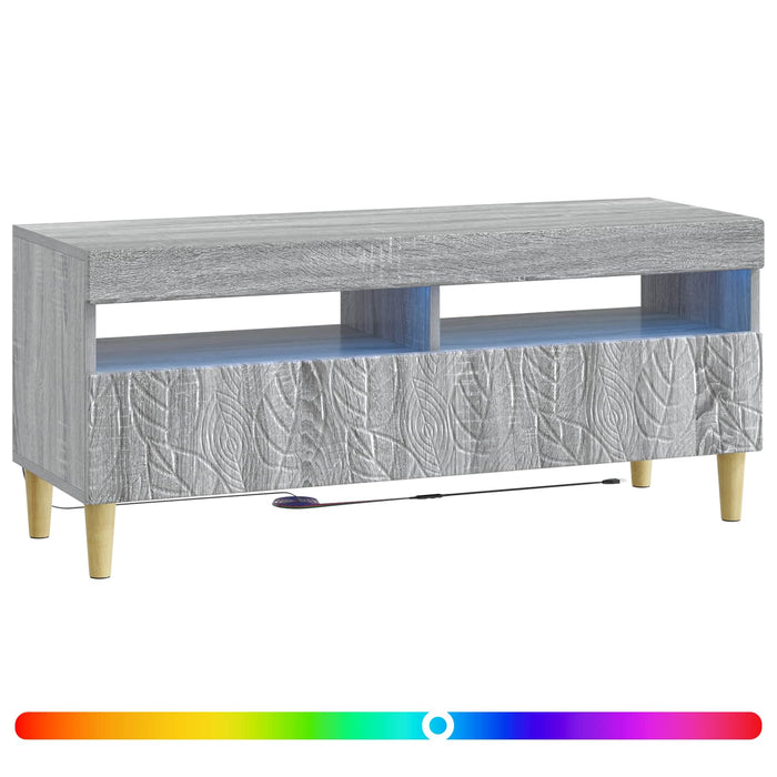 Cabinet TV cu LED Sonoma gri Lemn prelucrat WALTI
