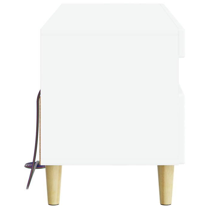 Cabinet TV cu LED Alb Lemn prelucrat WALTI