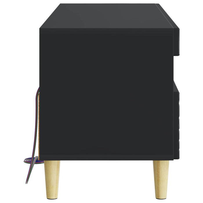 Cabinet TV cu LED Negru Lemn prelucrat WALTI