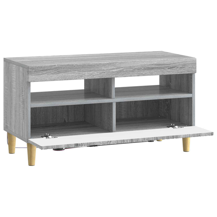 Cabinet TV cu LED Sonoma gri Lemn prelucrat WALTI