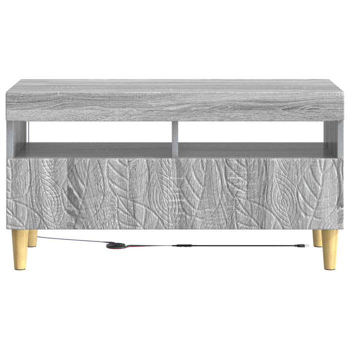 Cabinet TV cu LED Sonoma gri Lemn prelucrat WALTI