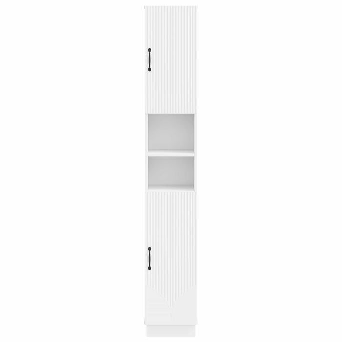 Cabinet de Baie cu Raft Deschis HOORN Alb 30 x 31 x 187 cm WALTI