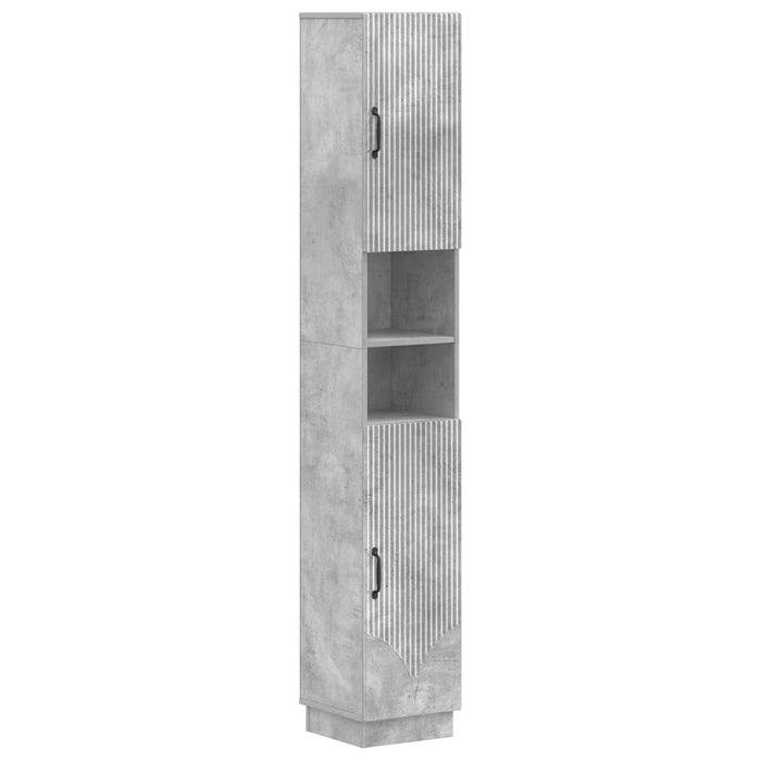 Cabinet de Baie cu Raft Deschis HOORN Gri Beton WALTI