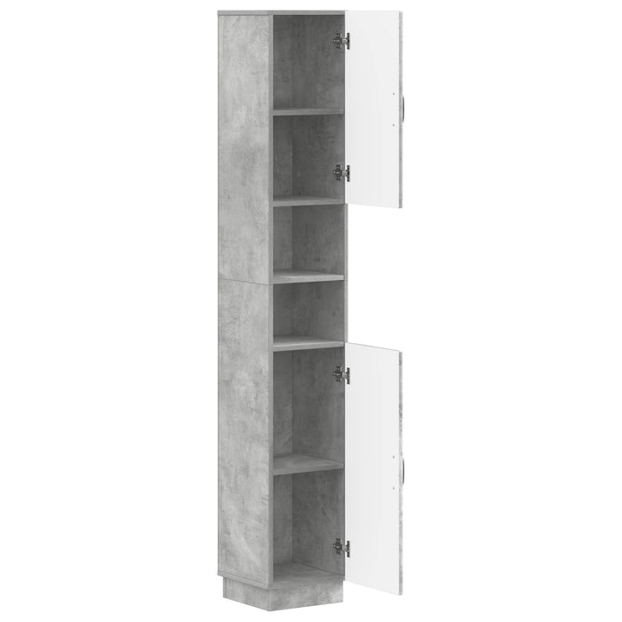 Cabinet de Baie cu Raft Deschis HOORN Gri Beton WALTI