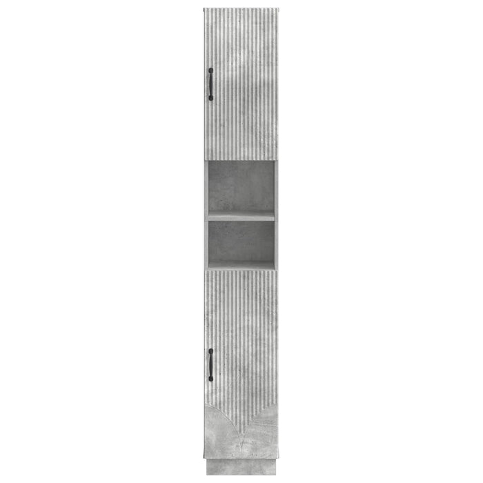 Cabinet de Baie cu Raft Deschis HOORN Gri Beton WALTI