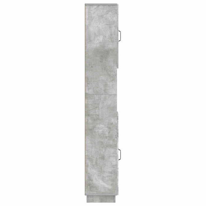 Cabinet de Baie cu Raft Deschis HOORN Gri Beton WALTI