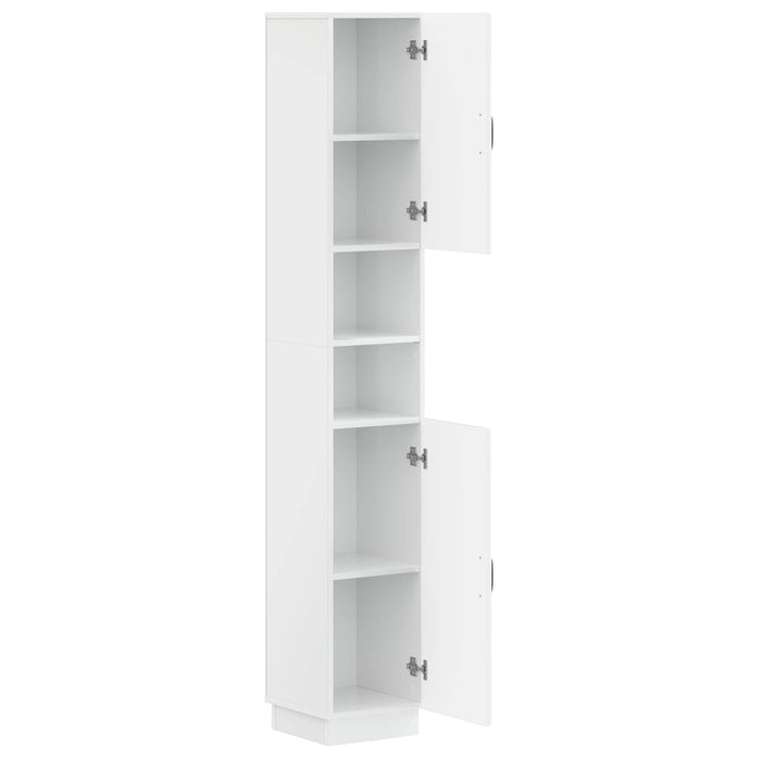 Cabinet de Baie cu Raft Deschis HOORN Alb foarte lucios WALTI