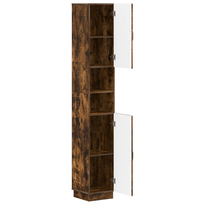 Cabinet de Baie cu Raft Deschis HOORN Stejar fumuriu WALTI