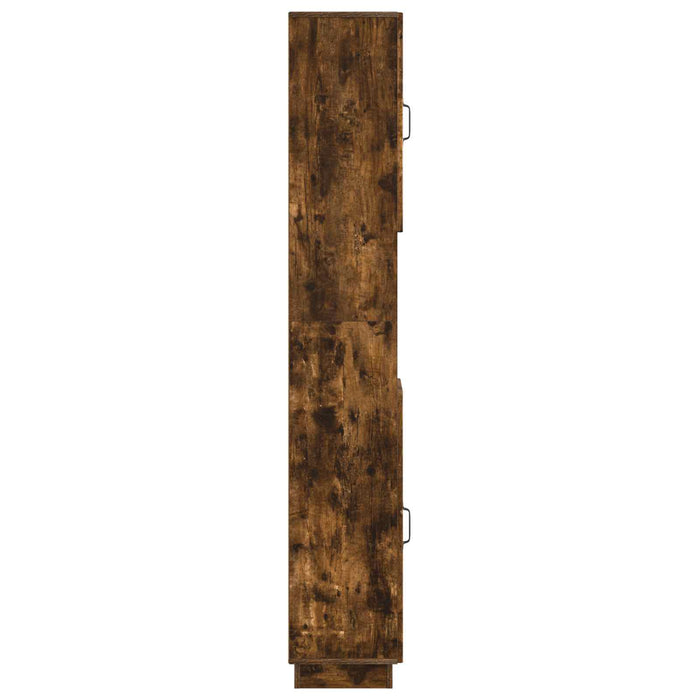 Cabinet de Baie cu Raft Deschis HOORN Stejar fumuriu WALTI