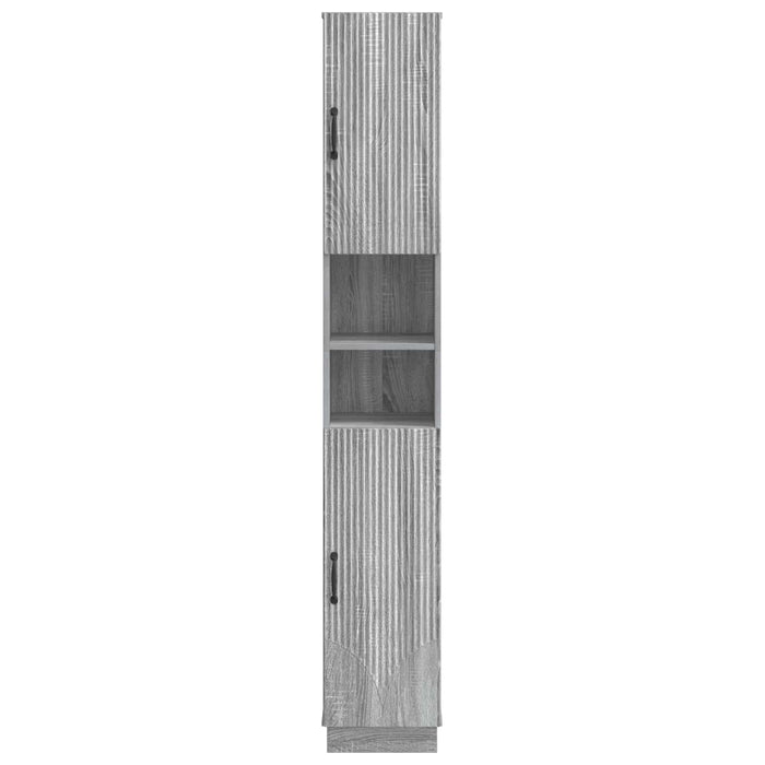Cabinet de Baie cu Raft Deschis HOORN Sonoma gri WALTI