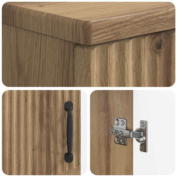 Cabinet de Baie cu Raft Deschis HOORN Stejar Artizanal WALTI