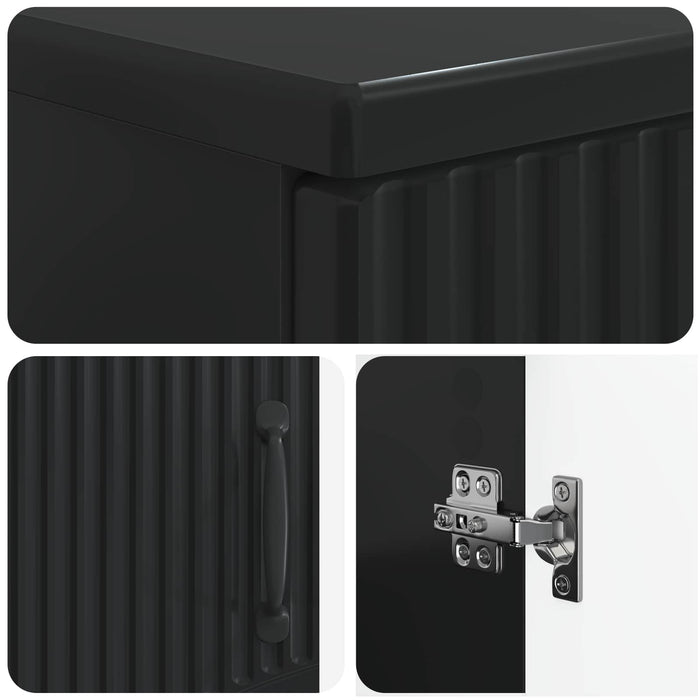 Dulap de Depozitare pentru Baie HOORN Negru 30 x 31 x 77 cm WALTI