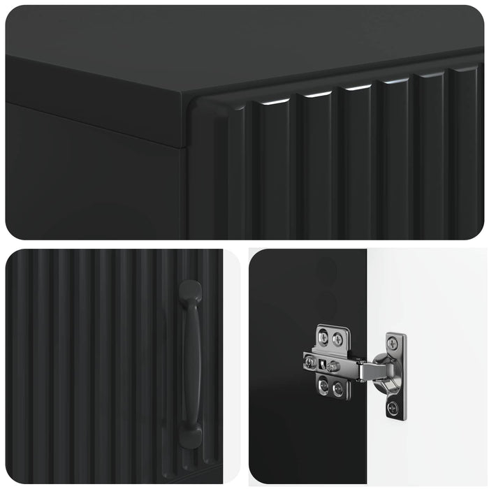 Dulap de Depozitare pentru Baie HOORN Negru 59,5 x 31 x 77 cm WALTI