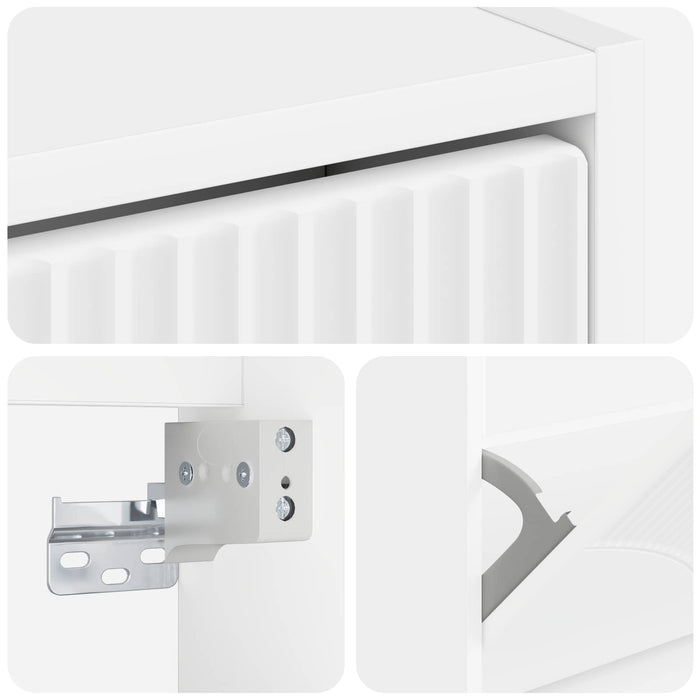 Dulap pentru pantofi montat pe perete HOORN 71 x 17 x 86 cm Alb WALTI