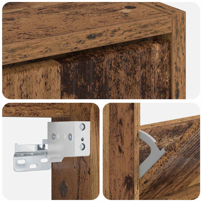 Dulap pentru pantofi montat pe perete HOORN 71 x 17 x 86 cm WALTI