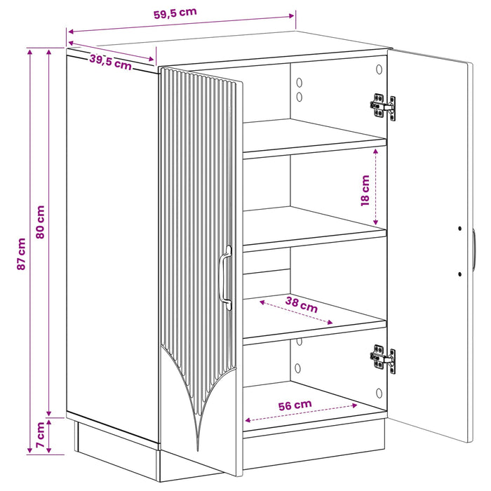 Dulap pentru pantofi HOORN 59,5 x 39,5 x 87 cm Lemn prelucrat WALTI