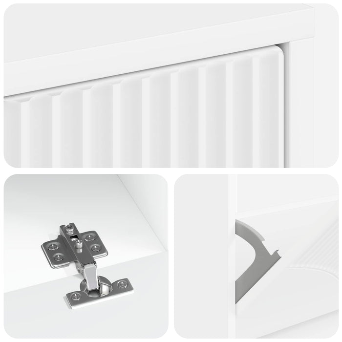Dulap pentru pantofi HOORN 78 x 24 x 100 cm Lemn prelucrat Alb WALTI
