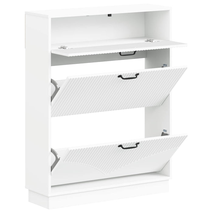 Dulap pentru pantofi HOORN 78 x 24 x 100 cm Lemn prelucrat Alb WALTI