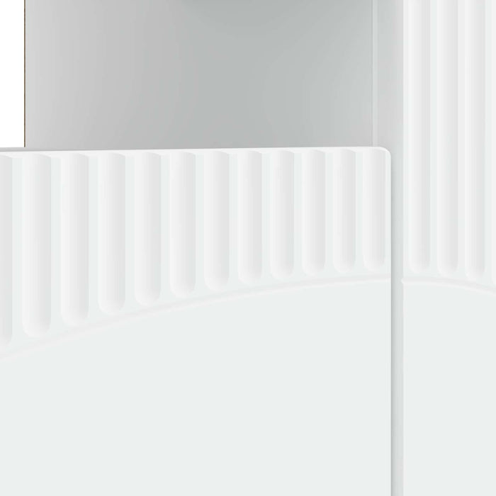 Cabinet TV cu LED Alb Lemn prelucrat WALTI