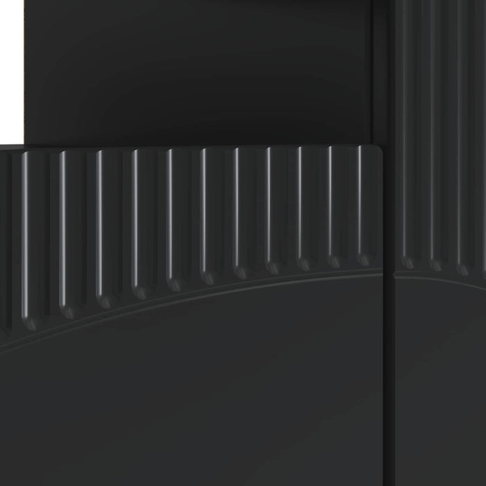 Cabinet TV cu LED Negru Lemn prelucrat WALTI