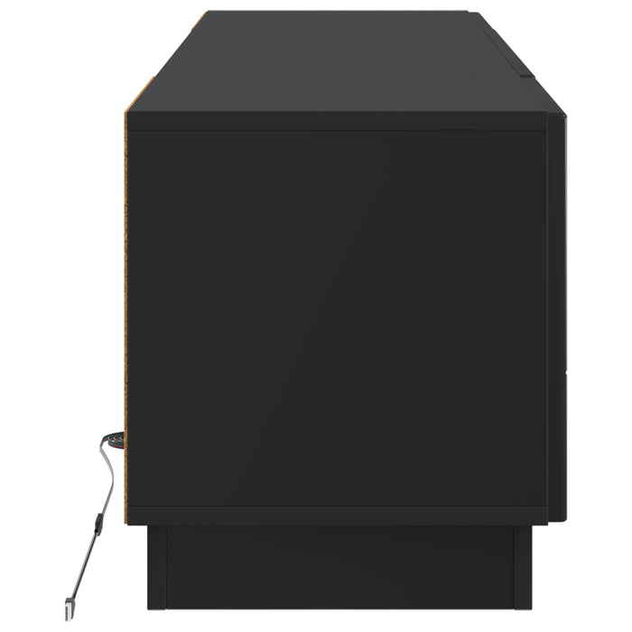 Cabinet TV cu LED Negru Lemn prelucrat WALTI