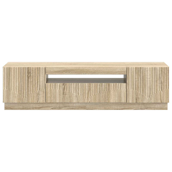 Cabinet TV cu LED Stejar Sonoma Lemn prelucrat WALTI