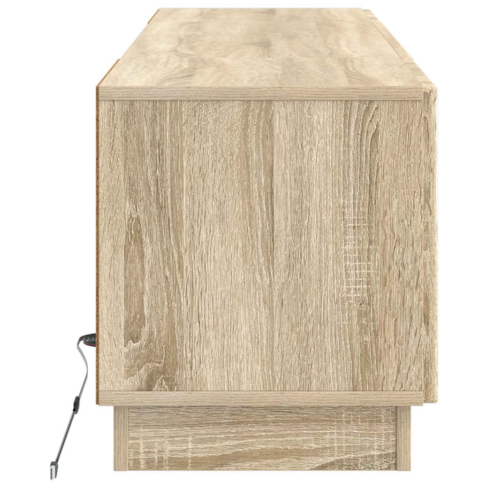 Cabinet TV cu LED Stejar Sonoma Lemn prelucrat WALTI