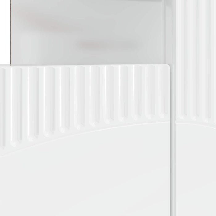 Cabinet TV cu LED Alb foarte lucios Lemn prelucrat WALTI