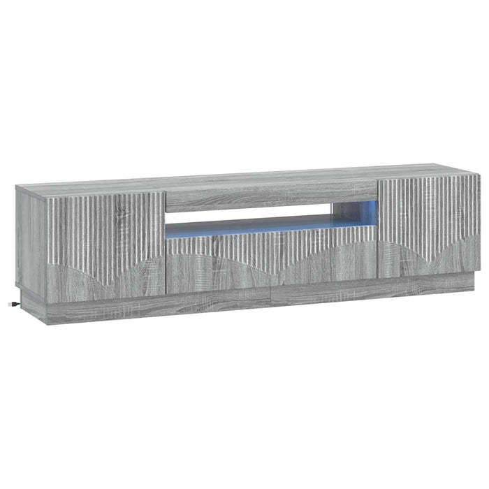 Cabinet TV cu LED Sonoma gri Lemn prelucrat WALTI