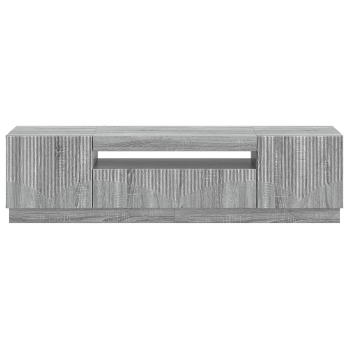 Cabinet TV cu LED Sonoma gri Lemn prelucrat WALTI