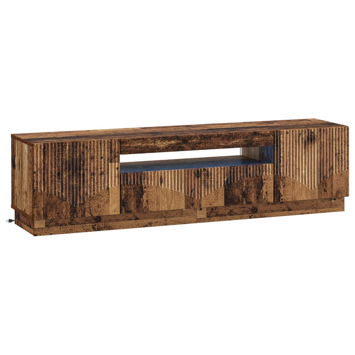 Cabinet TV cu LED Lemn vechi Lemn prelucrat WALTI