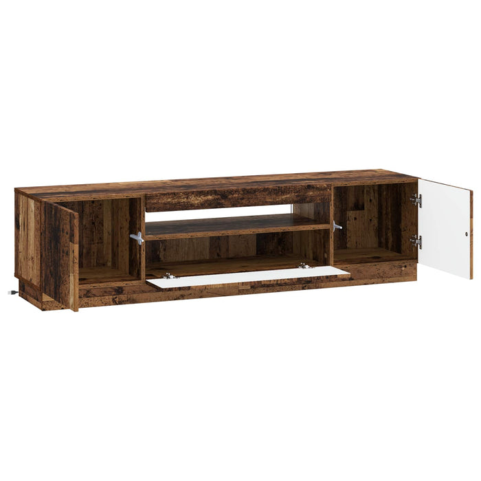 Cabinet TV cu LED Lemn vechi Lemn prelucrat WALTI