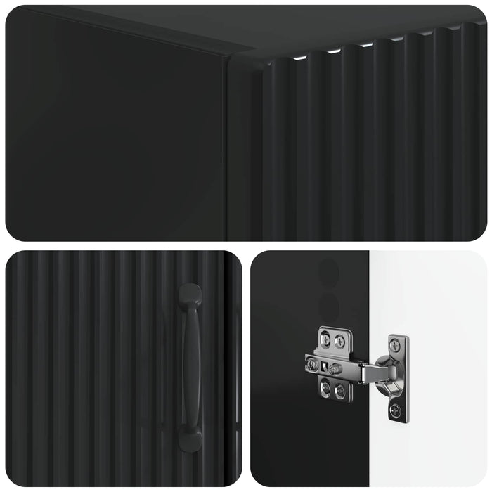 Dulap pentru toaletă HOORN Negru 66 x 25,5 x 190 cm WALTI
